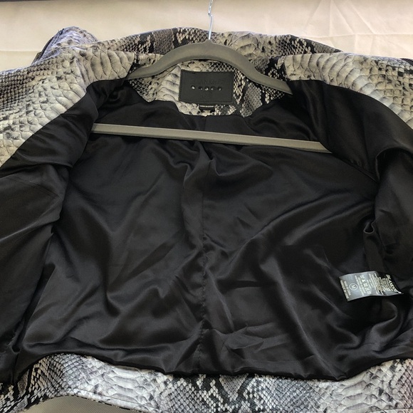 Blank NYC Black and White Snake Print Faux Leather Jacket - Picture 11 of 11